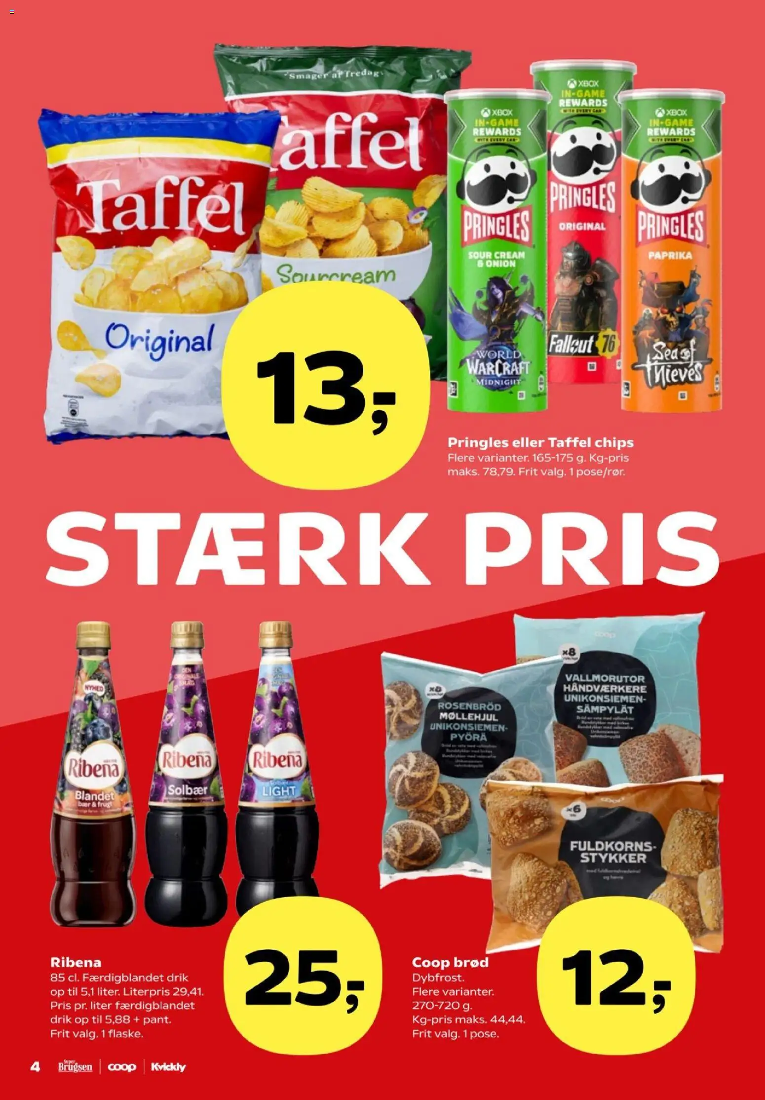 Kvickly tilbudsavis – gyldig fra 06.03.2026 | Side: 4 | Produkter: Brød, Chips, Xbox, Paprika