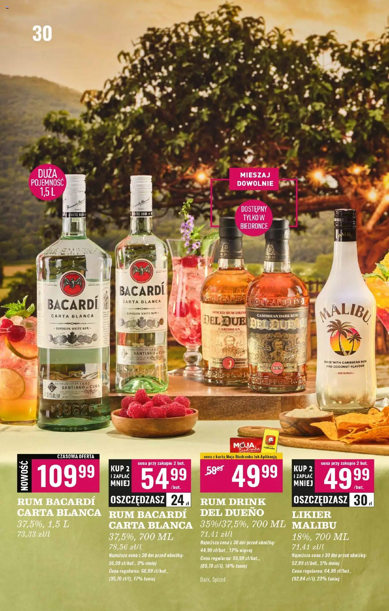 Biedronka gazetka - Czas na toast od 28.07.2025 | Strona: 32 | Produkty: Karta, Rum Bacardi, Rum