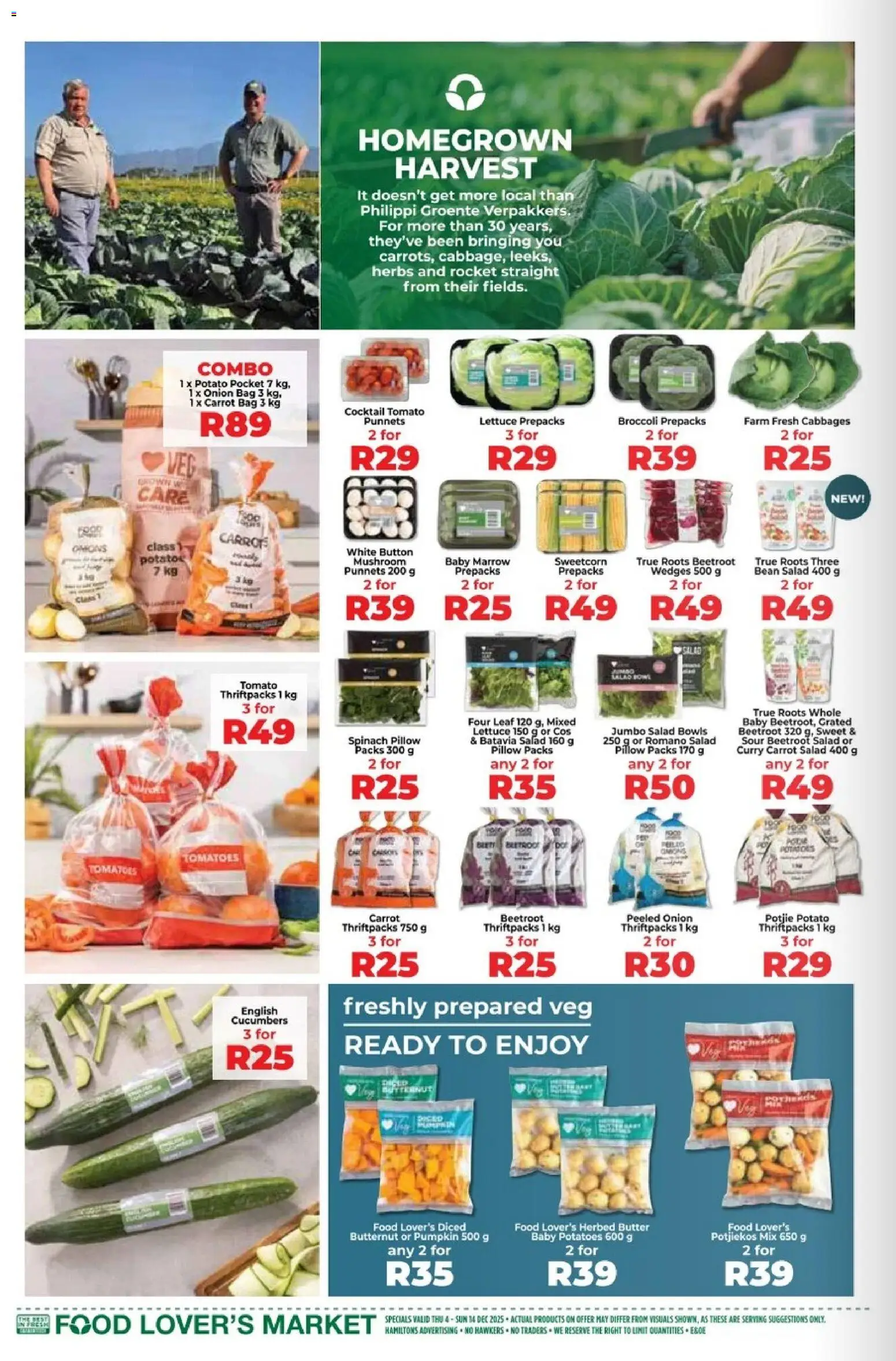 New Food Lover's Market catalogue – valid from 04.12.2025 | Page: 2 | Products: Butter, Tomatoes, Lettuce, Cabbages