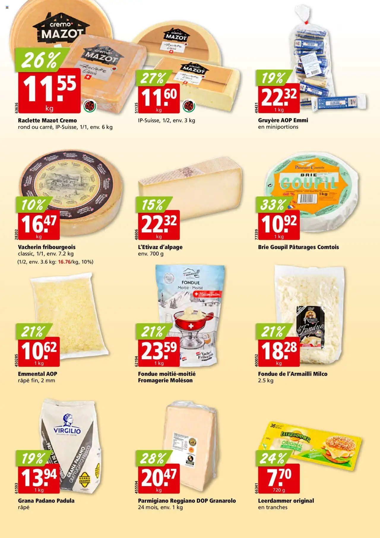 Aligro Aktionen Chavannes, Matran, Genève, Sion – gültig ab 20.10.2025 | Seite: 16 | Produkte: Raclette, Fondue