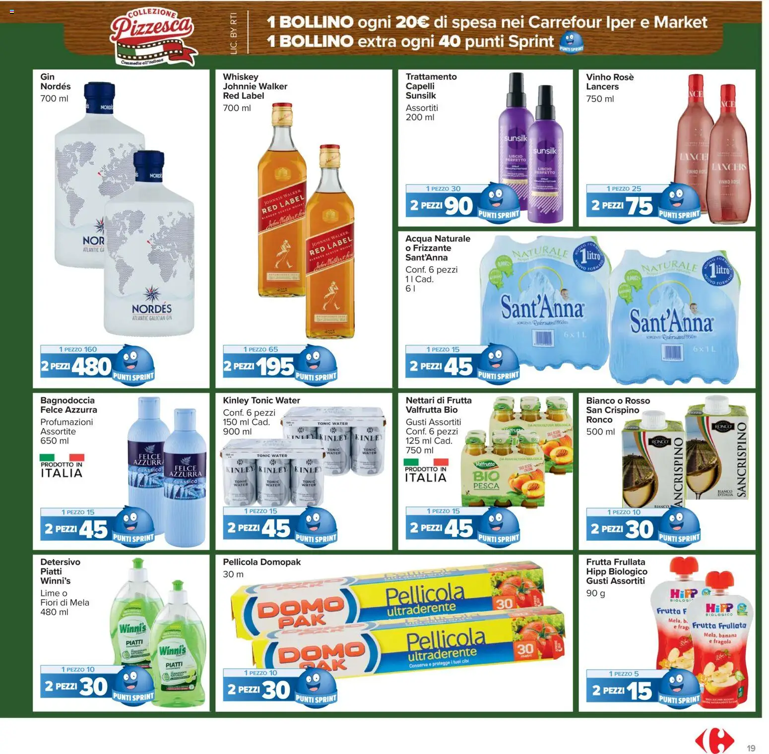 Volantino Carrefour del 15.01.2026 | Pagina: 19 | Prodotti: Frutta, Pesca, Acqua naturale, Pellicola