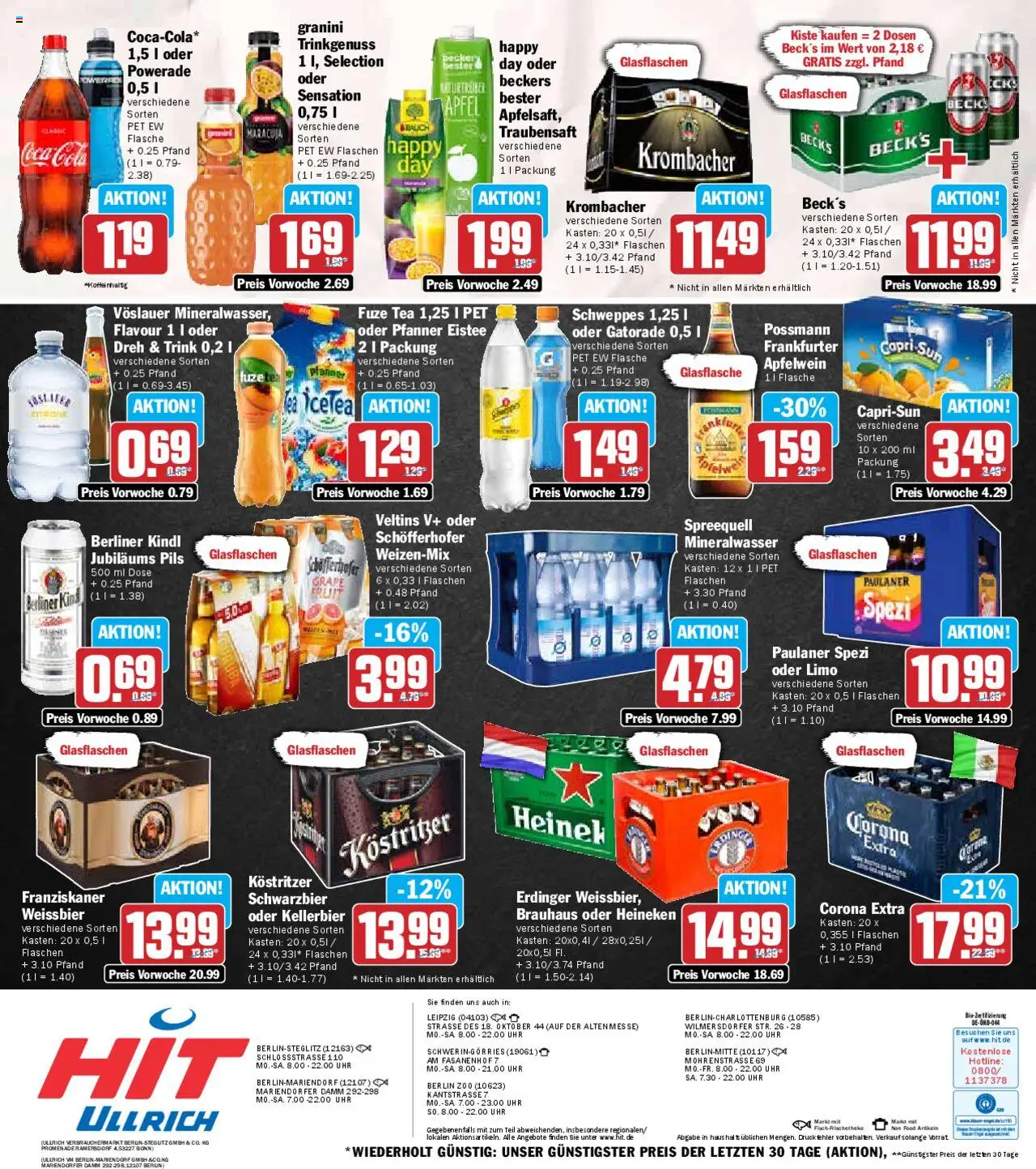 HIT Prospekt 	 - gültig ab dem 21.07.2025 | Seite: 18 | Produkte: Capri sun, Kostritzer, Mineralwasser, Uhr