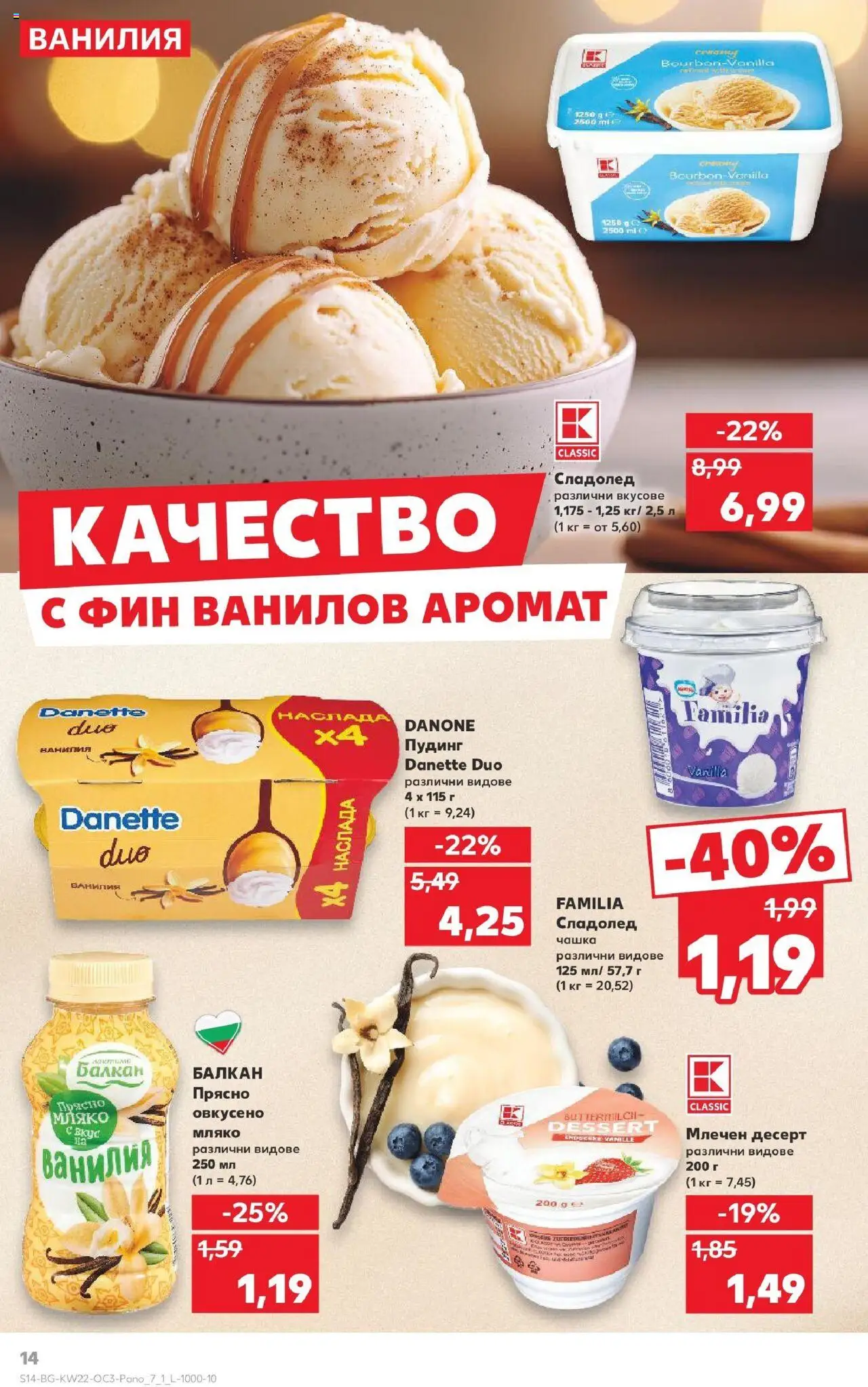  | Страница: 14 | Продукти: Сладолед, Мляко, Млечен десерт, Calvados