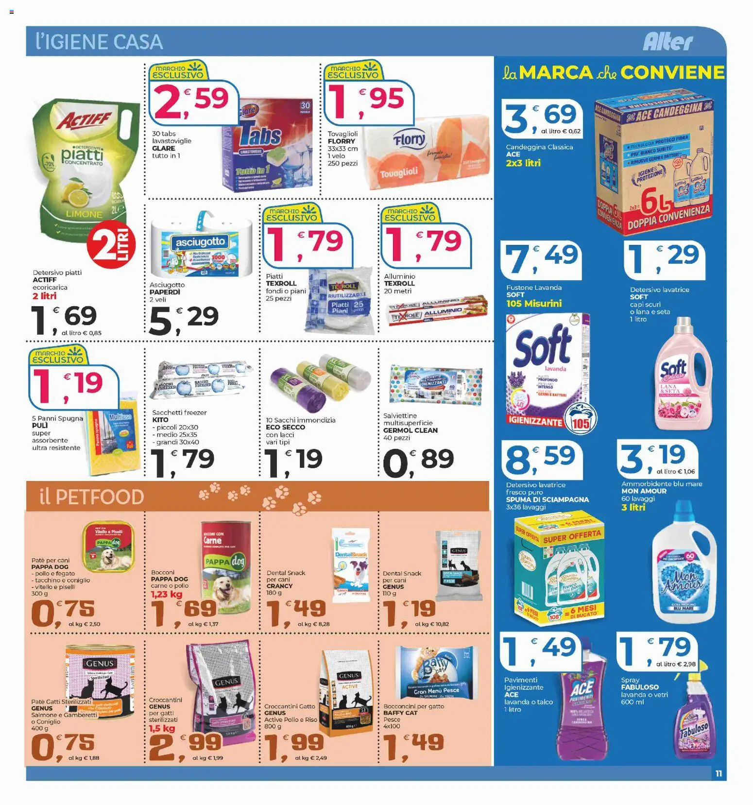 Volantino Alter Discount del 30.10.2025 | Pagina: 11 | Prodotti: Spugna, Talco, Lavanda, Gamberetti