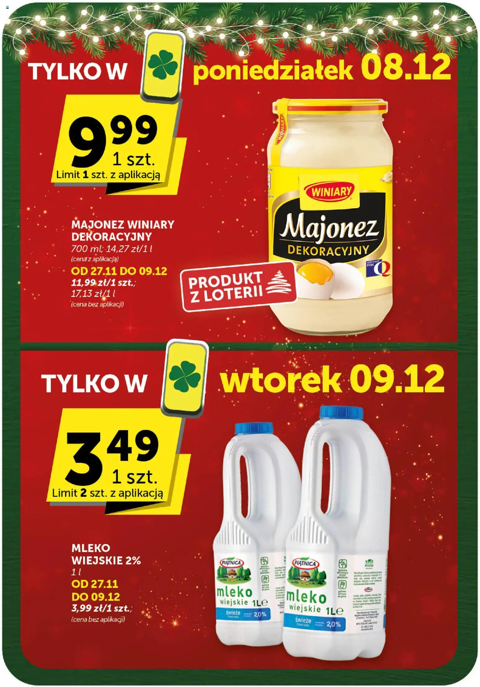 ABC Gazetka od 27.11.2025 | Strona: 9 | Produkty: Majonez winiary, Mleko, Majonez