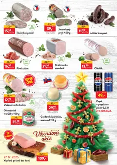 Náhled letáku MP Krásno leták od 22.12.2025 | Strana: 4 | Produkty: Krůtí šunka, Šunka, Pepsi, Plech
