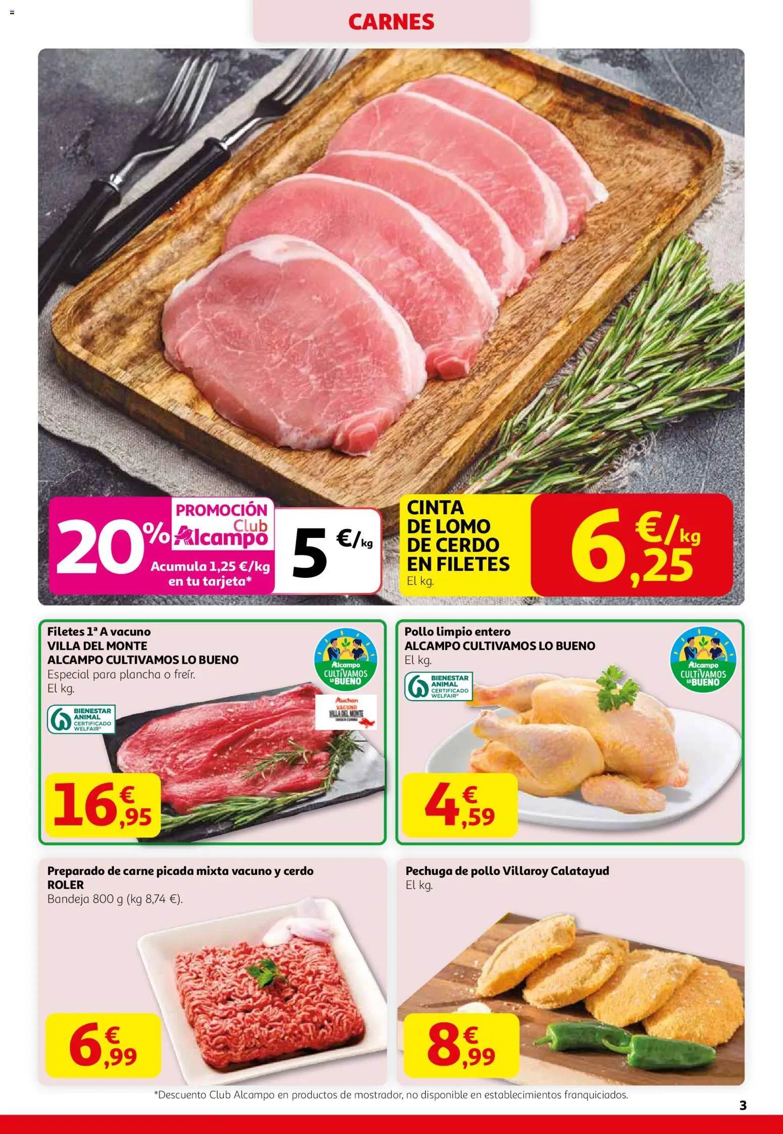 Alcampo - HP Nacional  │ válido desde el 12.02.2026 | Página: 3 | Productos: Cerdo, Plancha, Bandeja