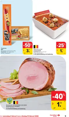 Carrefour market folder week 6 - Voorbeeld van een folder van Carrefour market, geldig van 04.02.2026 | Pagina: 9 | Producten: Ham