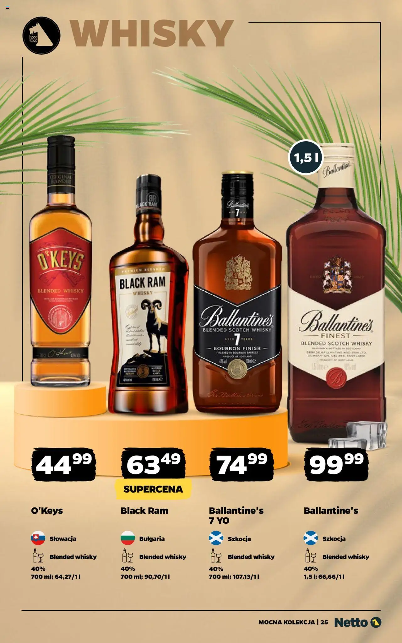 Netto gazetka - Mocna Kolekcja od 01.07.2025 | Strona: 25 | Produkty: Black ram, Bourbon, Finish, Whisky