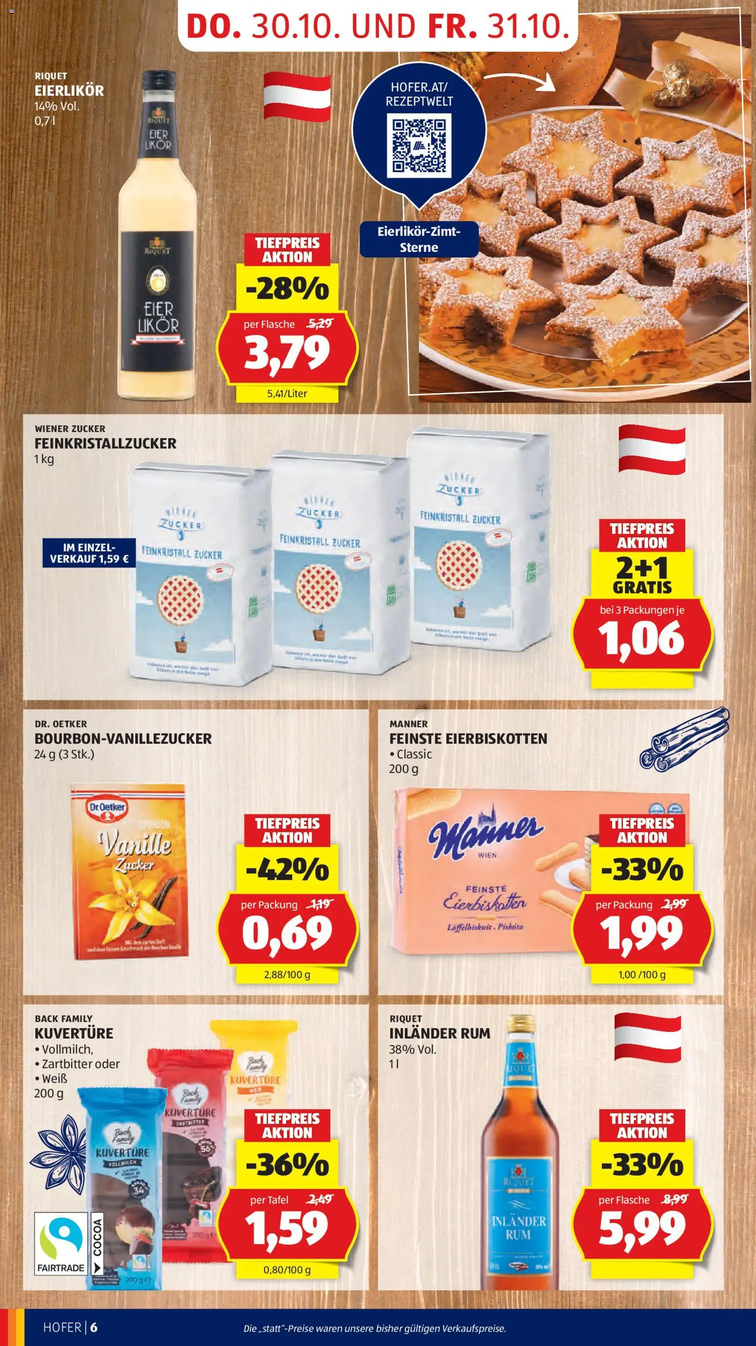 Hofer AT akciós ujság - amely érvényes a következő dátumtól: 31.10.2025 | Oldal: 8 | Termékek: Rum, Likőr