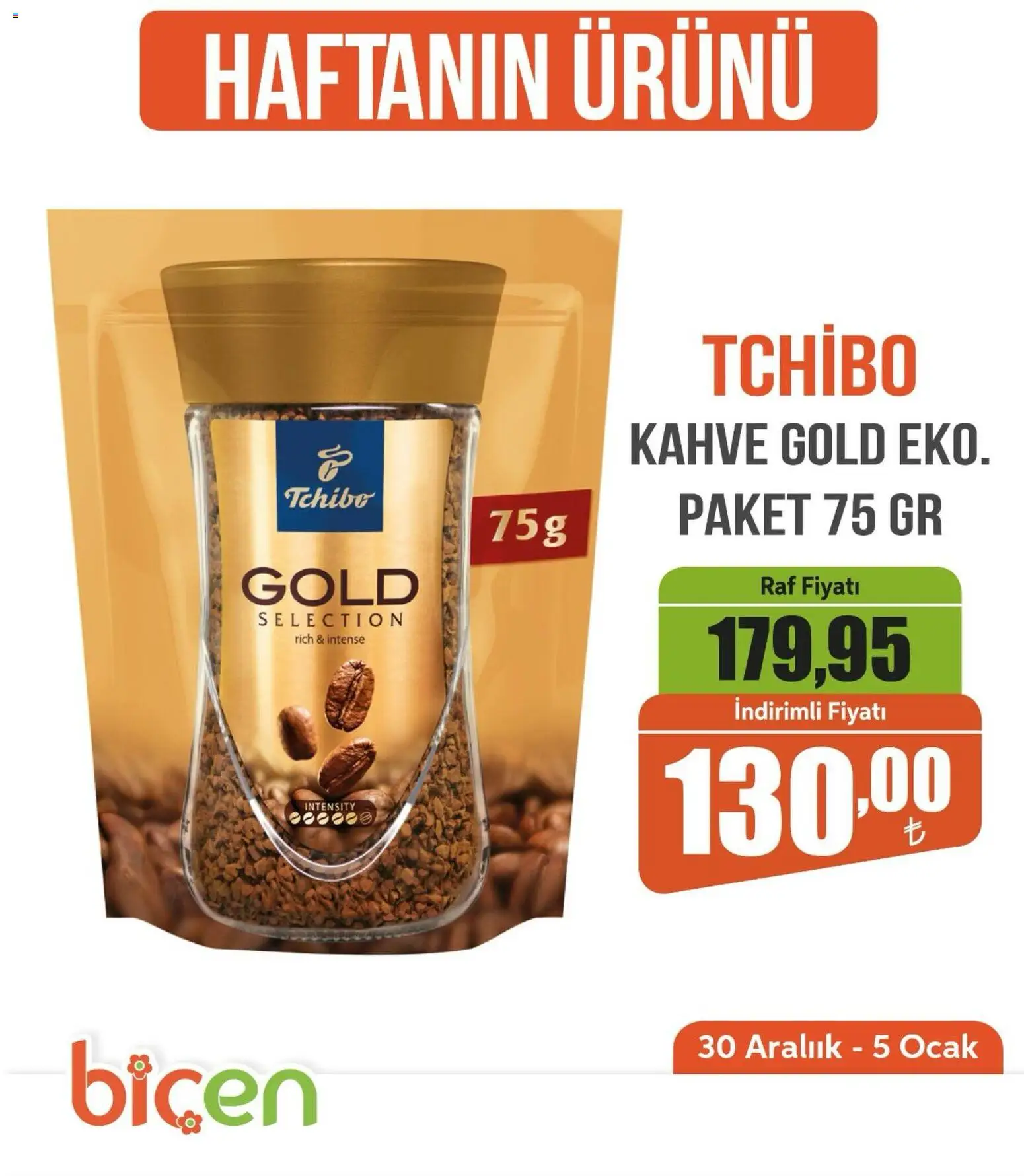 Biçen Market - Haftanın Ürünü - 30.12.2025 tarihinden itibaren geçerlidir | Sayfa: 1 | Ürünler: Raf, Kahve, Ocak