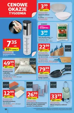 Auchan Gazetka - Pewność niskich cen Hipermarket od 31.07.2025 | Strona: 38 | Produkty: Karta, Dywanik łazienkowy, Kosz, Szczotka