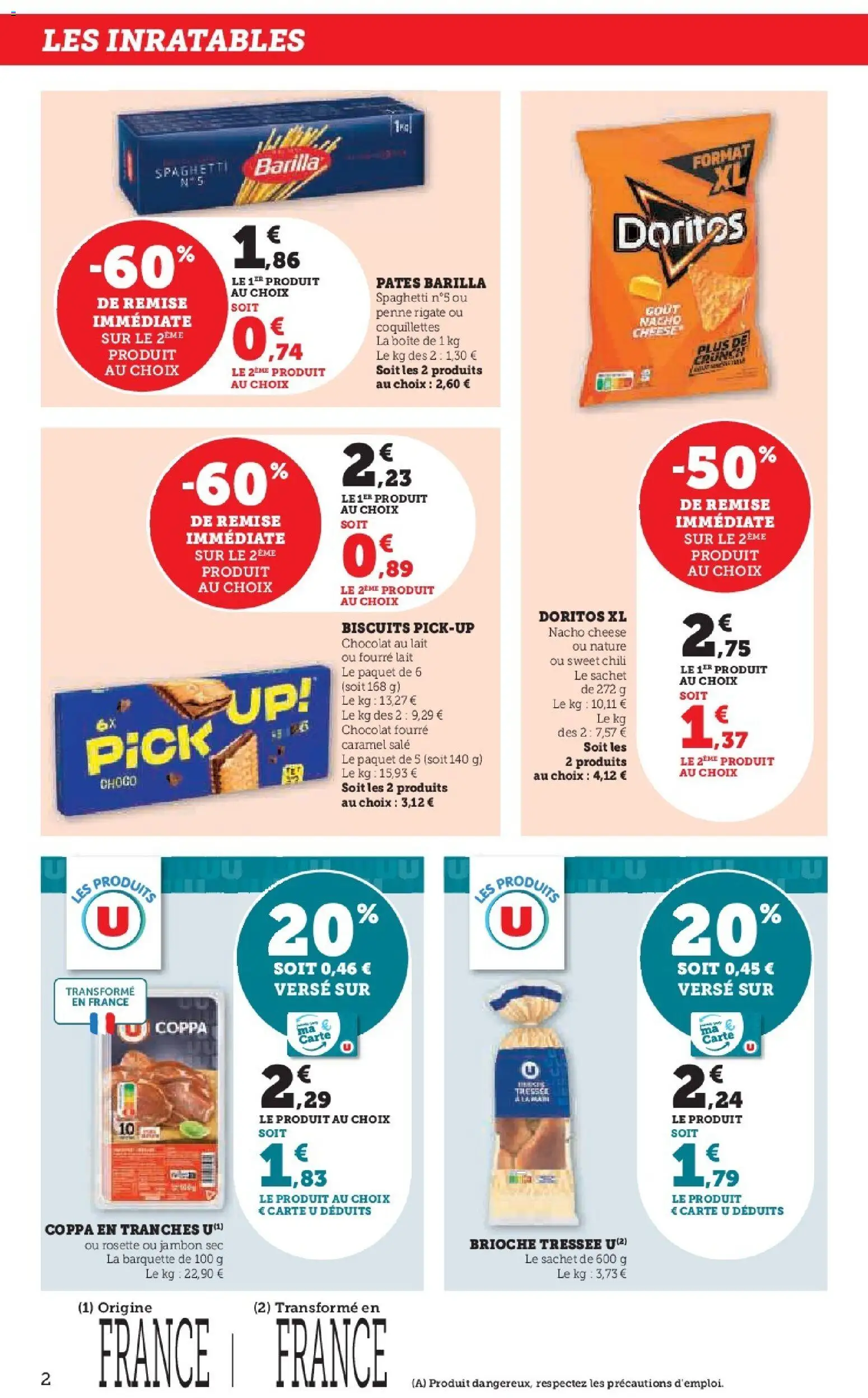 {H1} | Page: 2 | Produits: Spaghetti, Chocolat, Jambon, Biscuits