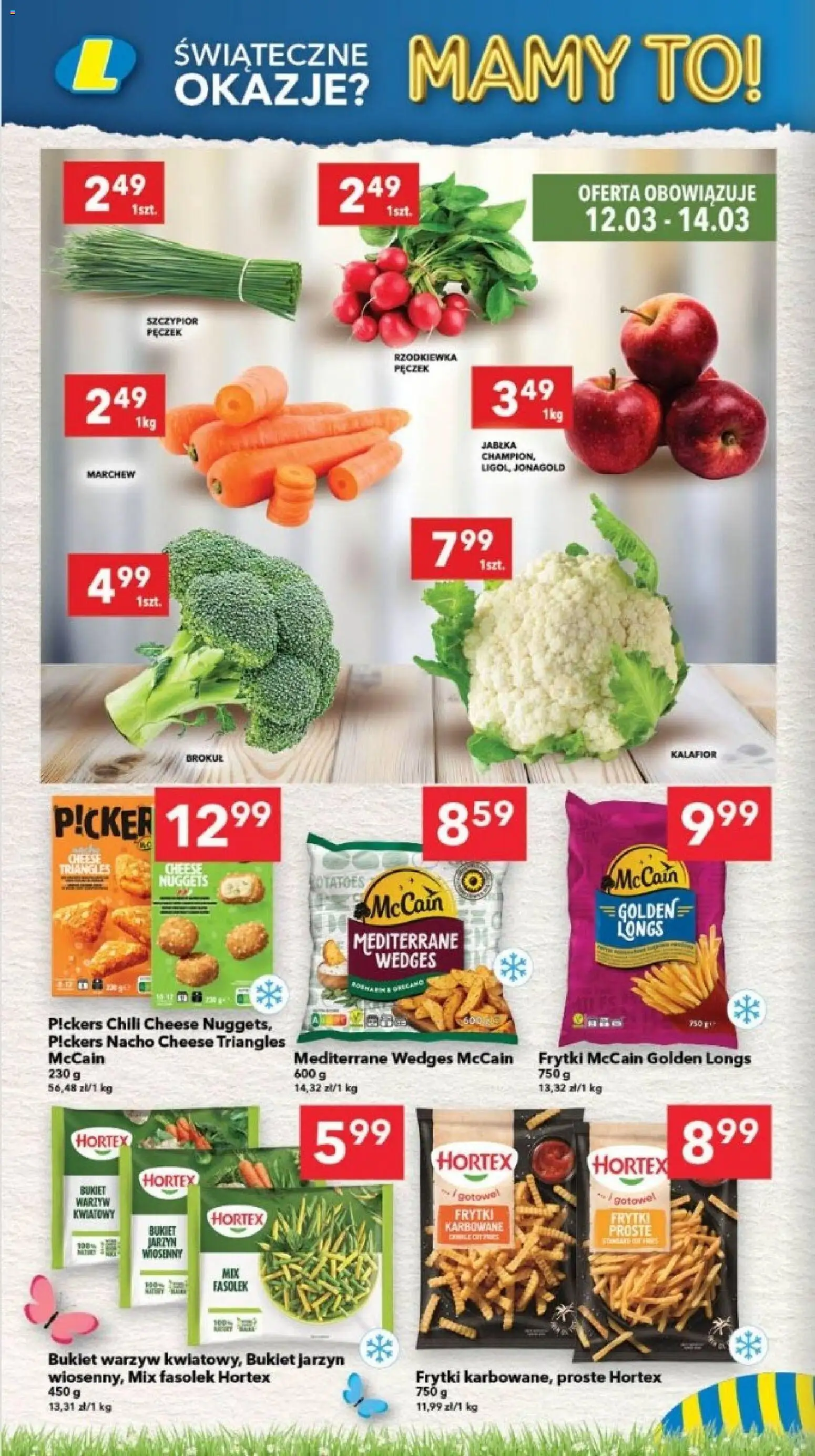 Lewiatan gazetka - Gdańsk od 12.03.2026 | Strona: 6 | Produkty: Kalafior, Brokuł, Nuggets, Frytki