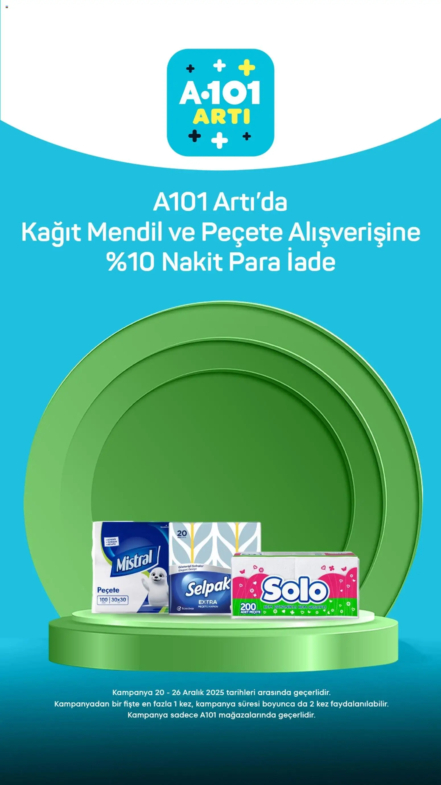 A101 Arti - 20.12.2025 tarihinden itibaren geçerlidir | Sayfa: 4 | Ürünler: Mendil