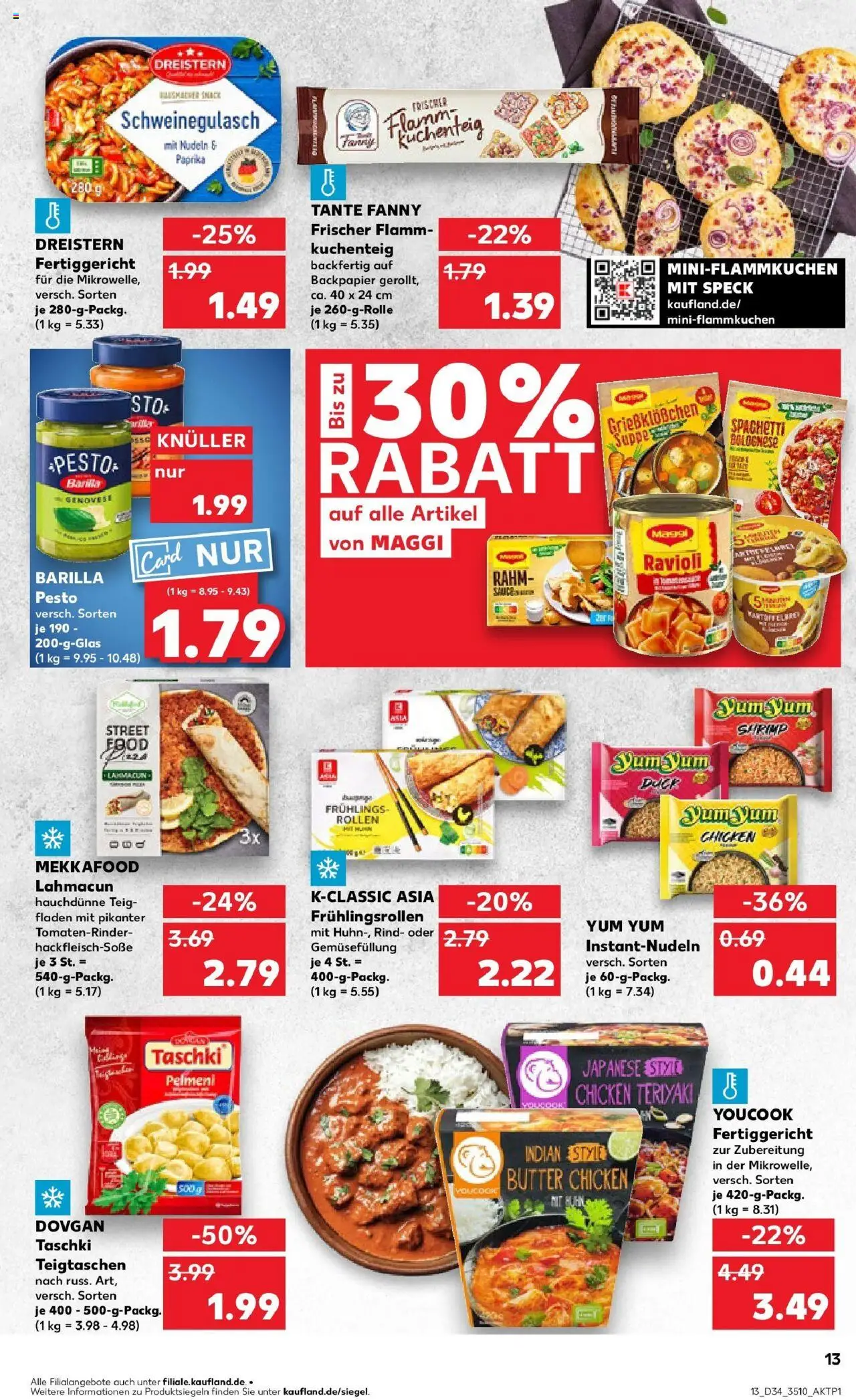 Kaufland prospekt Apolda	 - gültig ab dem 21.08.2025 | Seite: 13 | Produkte: Schweinegulasch, Youcook, Butter, Barilla