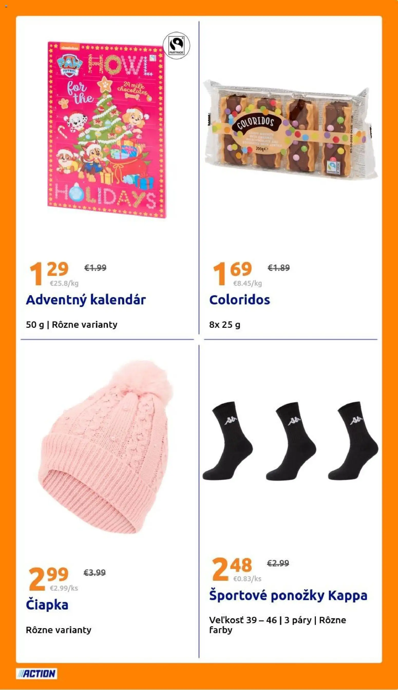 Nové Action akcie – leták je platný od 05.11.2025 | Strana: 23 | Produkty: Ponožky, Čiapka