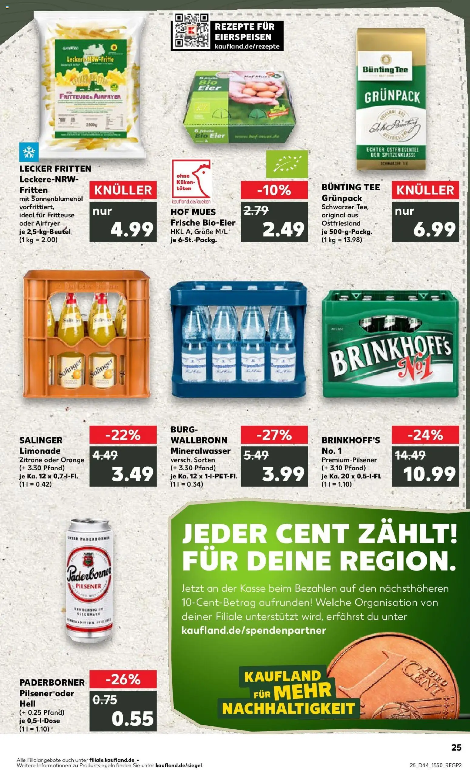Kaufland prospekt Oer-Erkenschwick	 – gültig ab 30.10.2025 | Seite: 25 | Produkte: Sonnenblumenol, Limonade, Mineralwasser, Tee