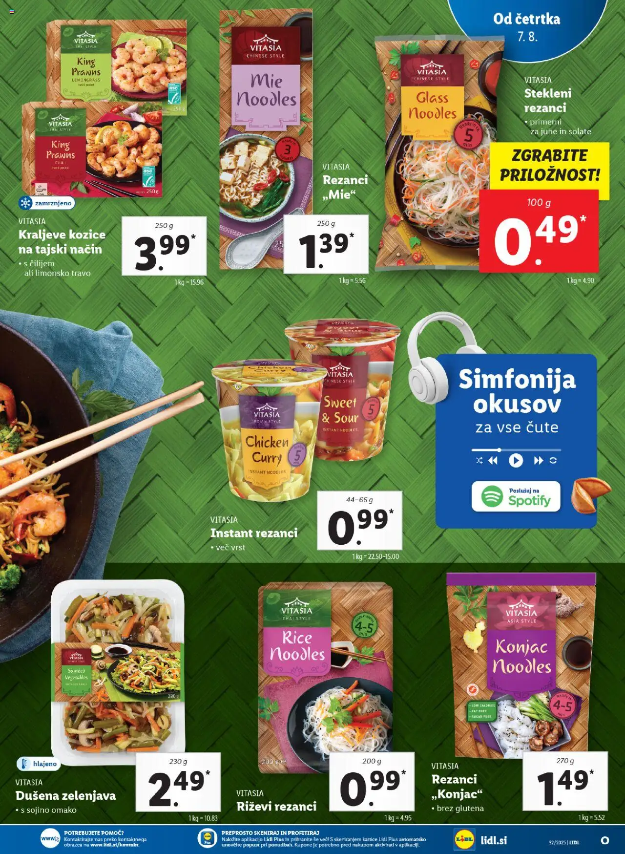Lidl katalog │ velja od 07.08.2025 | Stran: 23 | Izdelki: Rezanci, Kozice, Top doble cara, Zelenjava