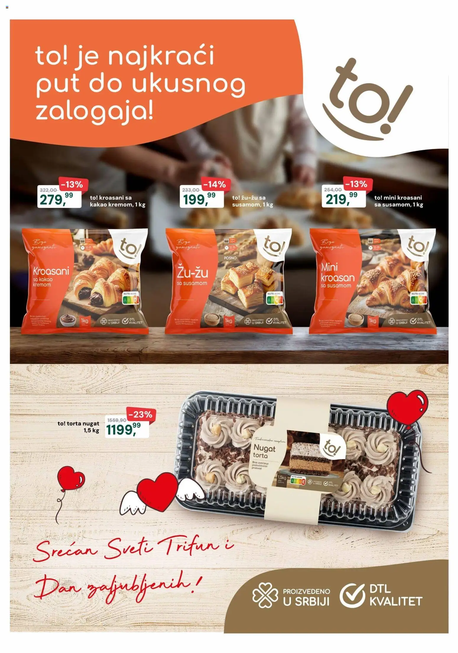 Europrom katalog - važi od 11.02.2026 | Strana: 2 | Proizvode: Kroasan, Torta