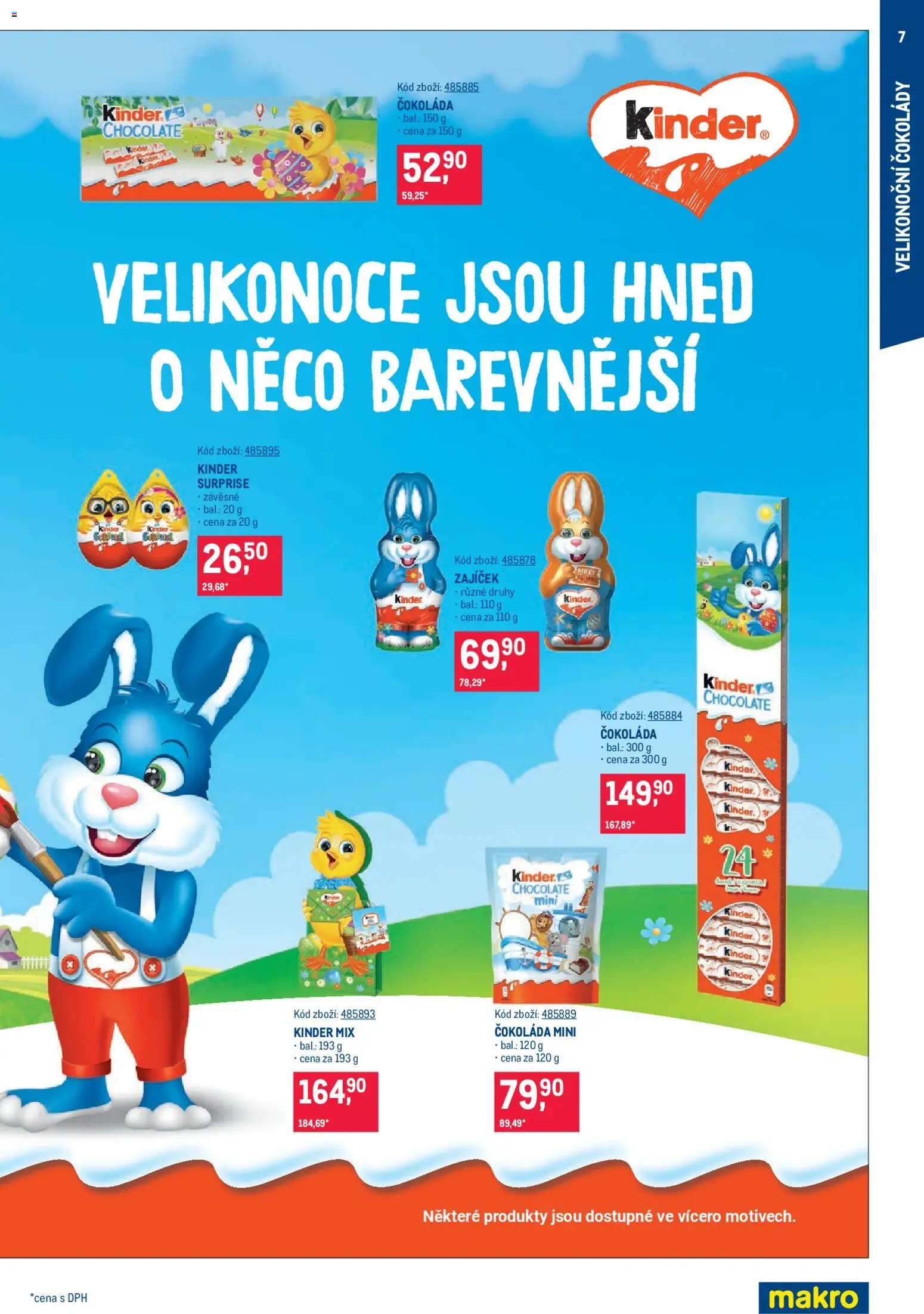 Makro leták - Velikonoční čokolády od 25.02.2026 | Strana: 7 | Produkty: Čokoláda, Kinder