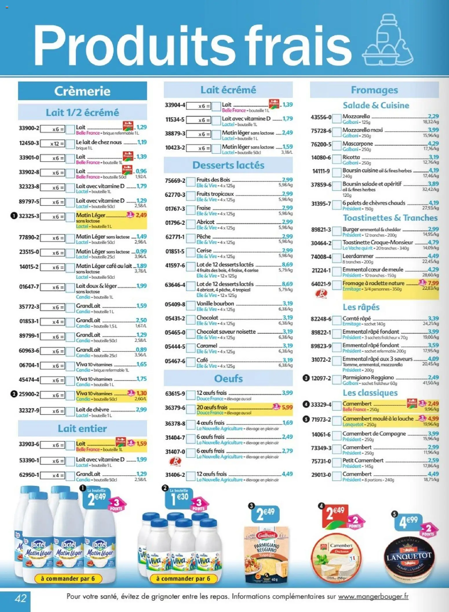 {H1} | Page: 42 | Produits: Fromage à raclette, Ail, Emmental, Fromage