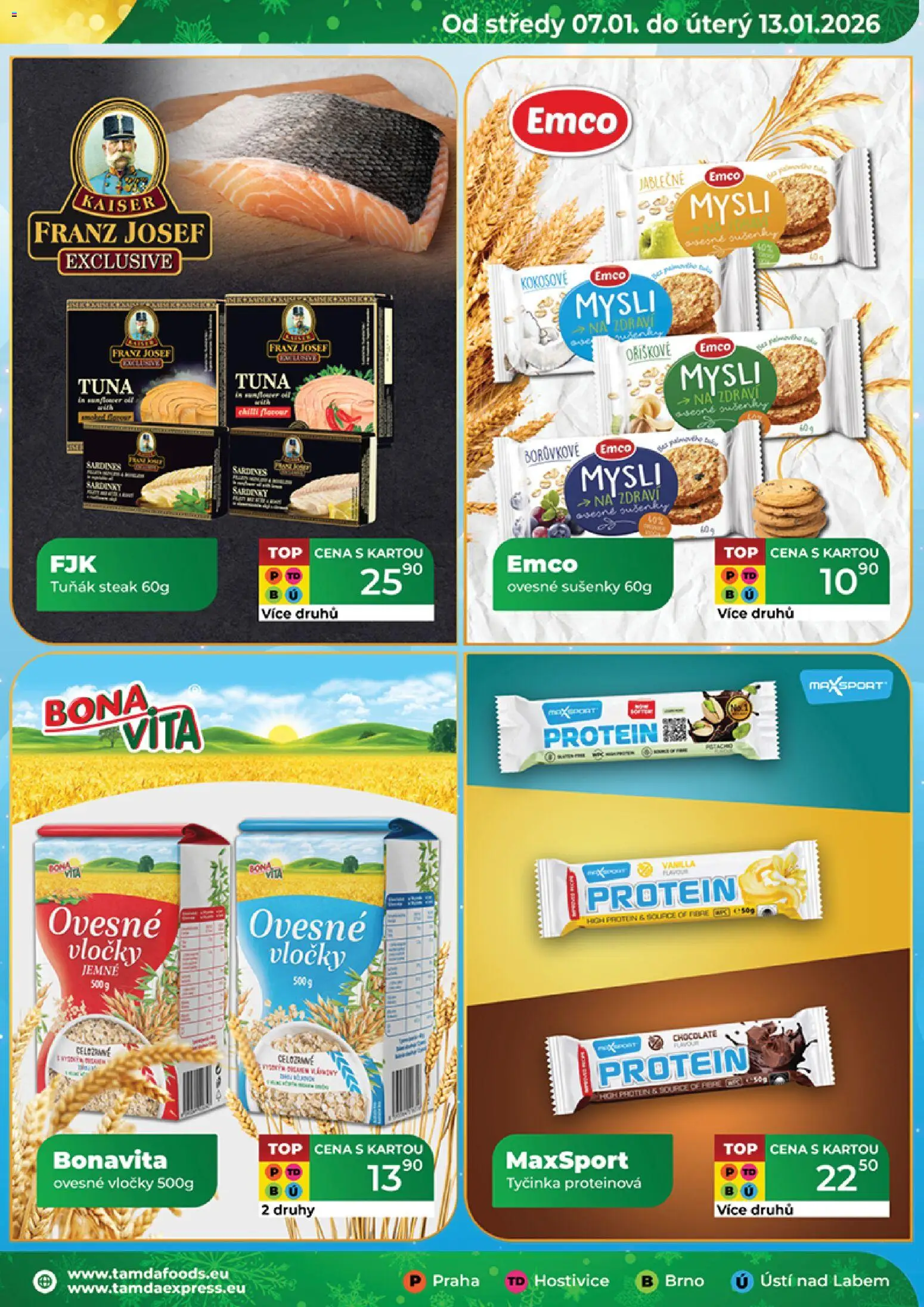 Tamda Foods leták od 07.01.2026 | Strana: 13 | Produkty: Tuňák, Tuňák steak, Protein, Sušenky