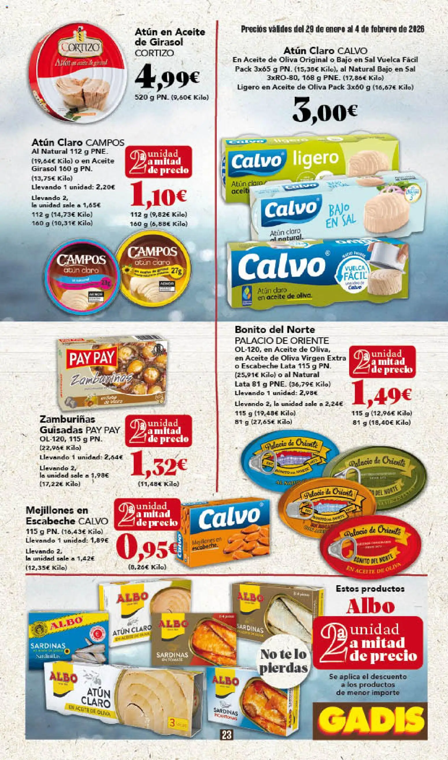 Gadis - folleto │ válido desde el 29.01.2026 | Página: 23 | Productos: Aceite, Té, Aceite de oliva, Aceite de oliva virgen extra