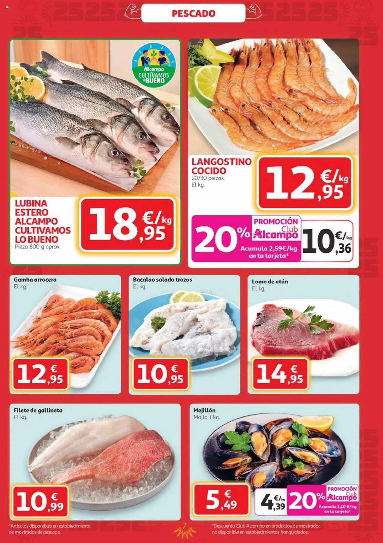 Alcampo - Canarias │ válido desde el 09.10.2025 | Página: 7 | Productos: Pescado, Filete, Langostino, Gamba