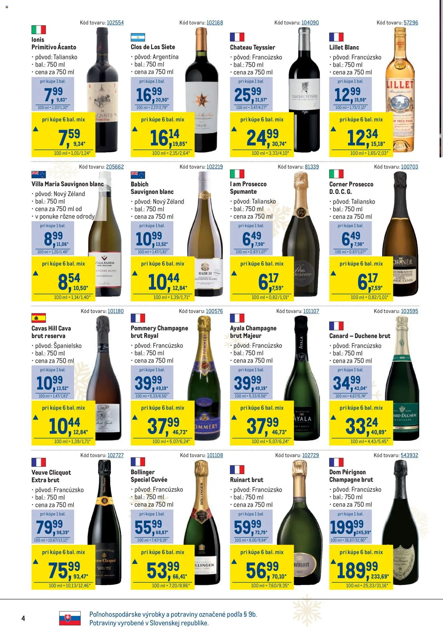 Nové Metro akcie – leták je platný od 10.12.2025 | Strana: 4 | Produkty: Prosecco
