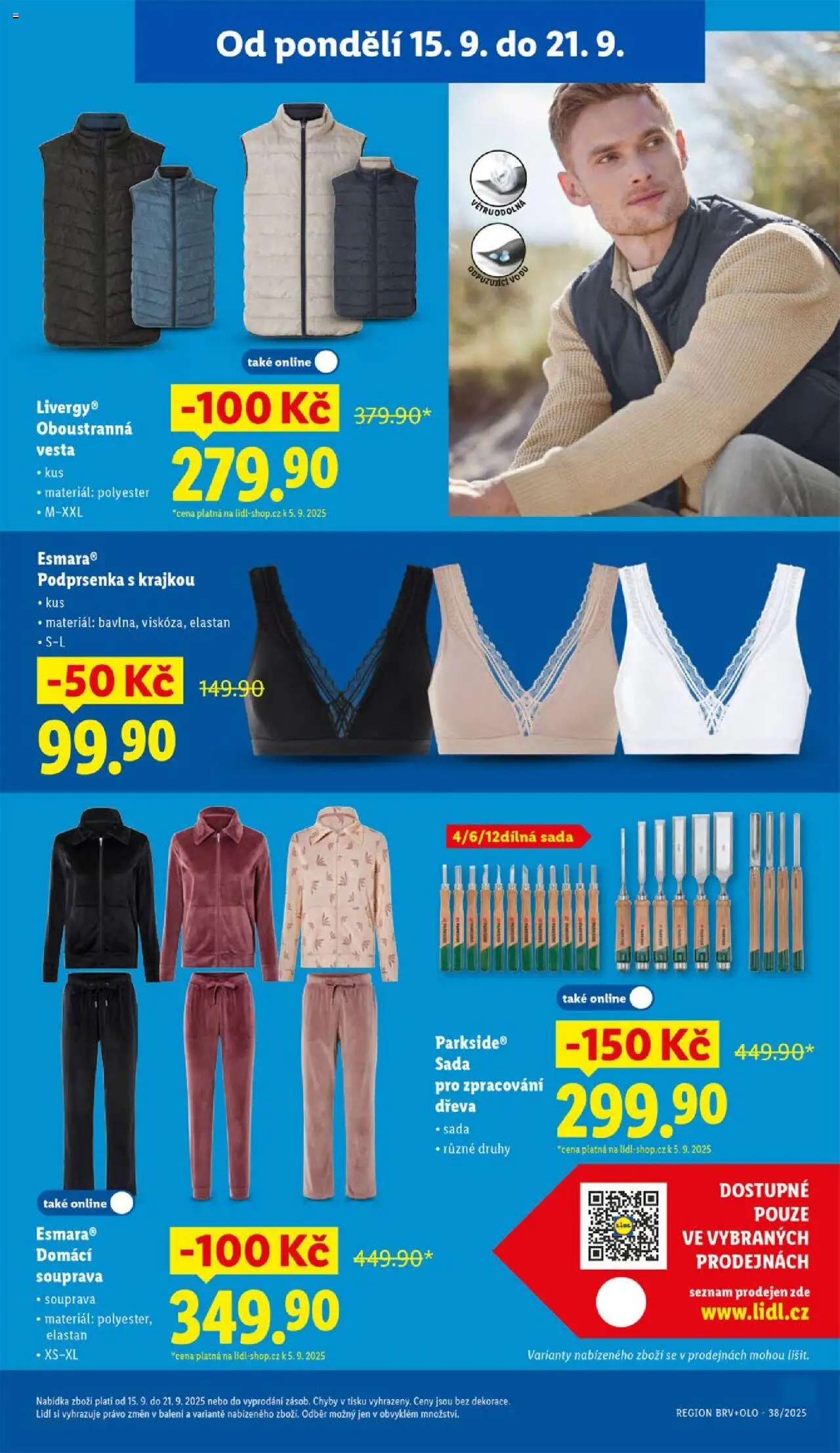 Lidl - Leták - Spotřební zboží od 15.09.2025 | Strana: 19 | Produkty: Vesta, Podprsenka, Parkside
