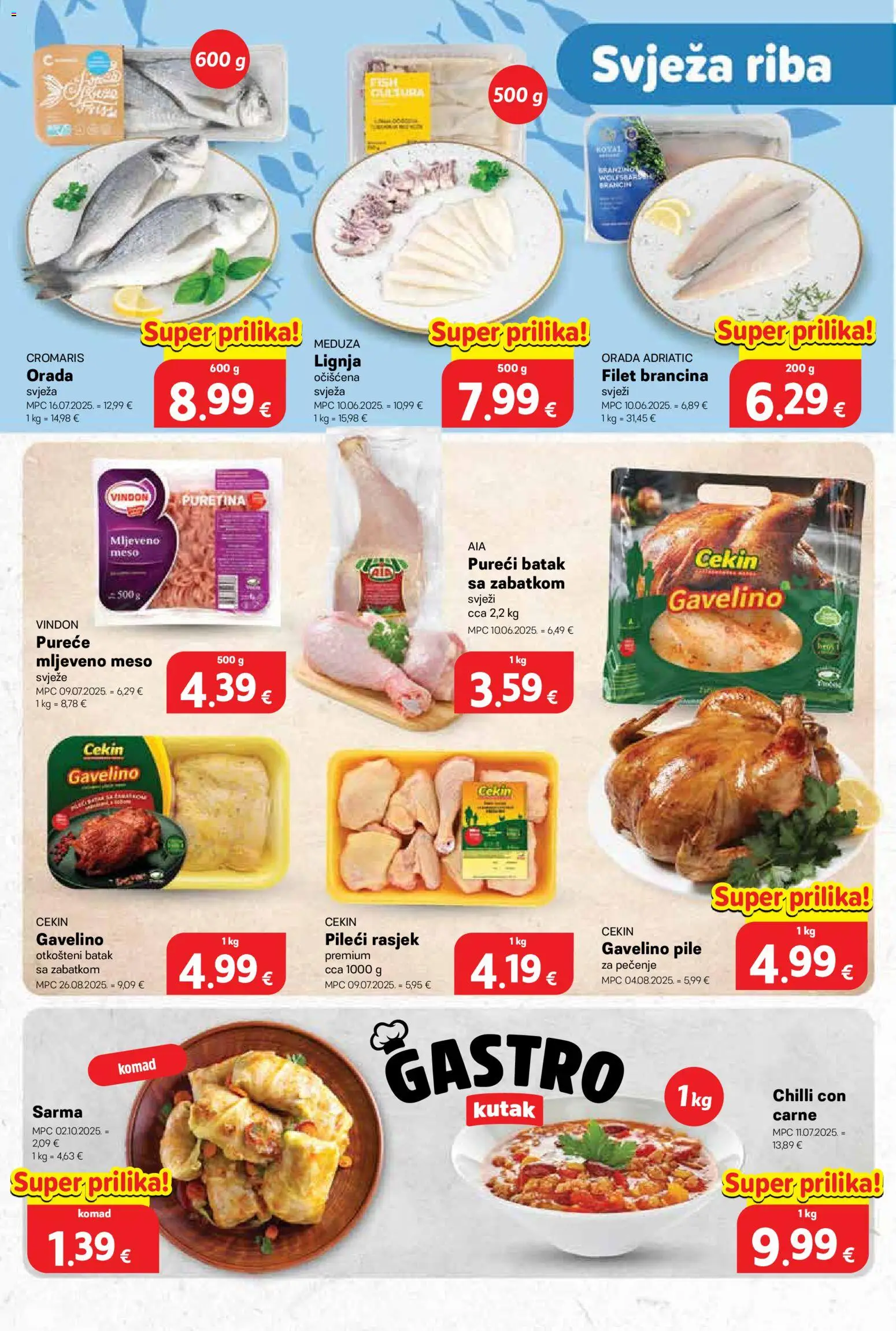 Plodine katalog | vrijedi od 12.11.2025 | Stranica: 22 | Proizvodi: Puretina, Meso, Riba, Mljeveno meso