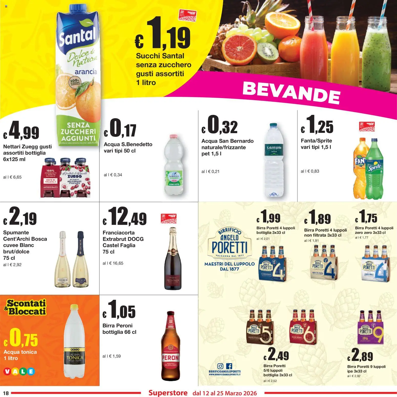 Volantino Sì con Te del 12.03.2026 | Pagina: 18 | Prodotti: Acqua tonica, Frutta, Zucchero, Arancia