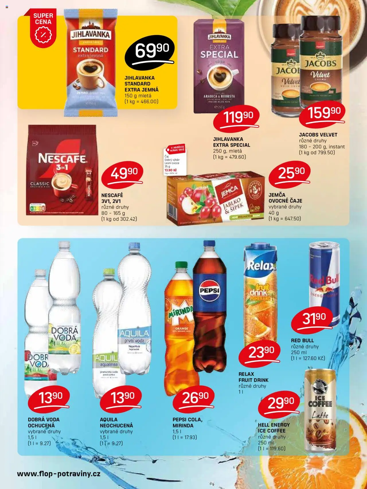 Flop leták od 13.08.2025 | Strana: 9 | Produkty: Voda, Pepsi, Mirinda, Jihlavanka