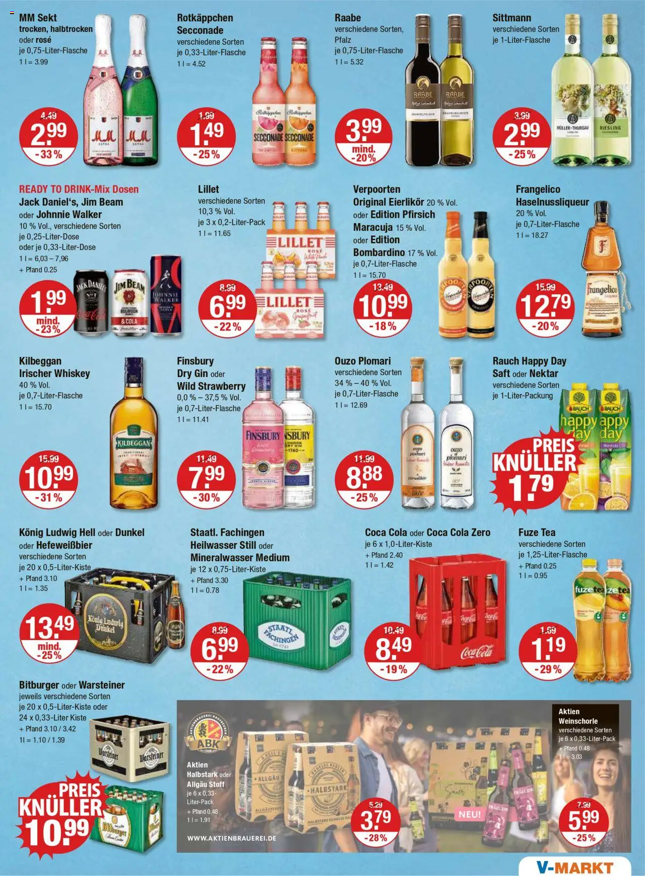 V-Markt - Schwaben/Oberbayern - gültig ab dem 03.07.2025 | Seite: 9 | Produkte: Ouzo, Likör, Warsteiner, Pfirsich