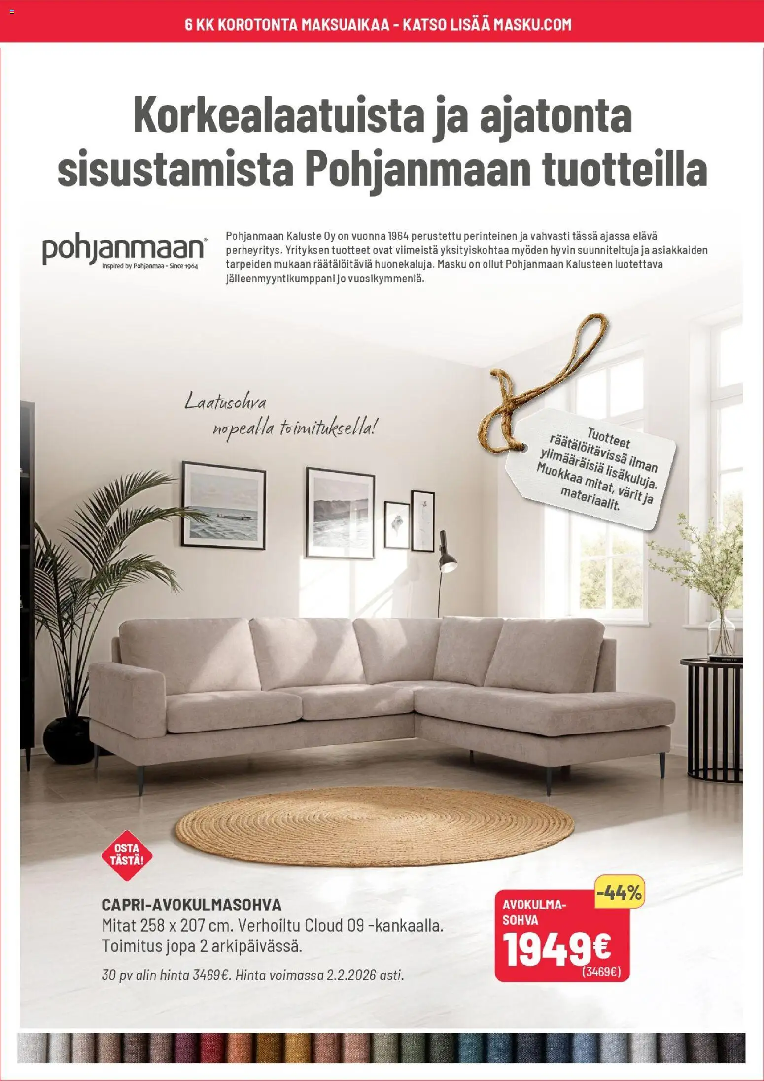 Masku tarjoukset – voimassa 20.01.2026 alkaen | Sivu: 8 | Tuotteet: Sohva