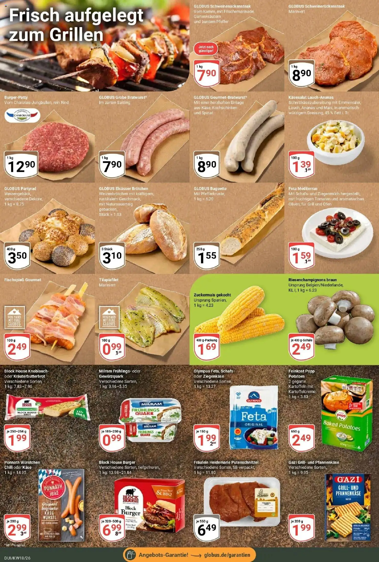 Globus Prospekt Duisburg	 – gültig ab 27.04.2026 | Seite: 17 | Produkte: Ziegenkäse, Burger, Baguette, Pfeffer