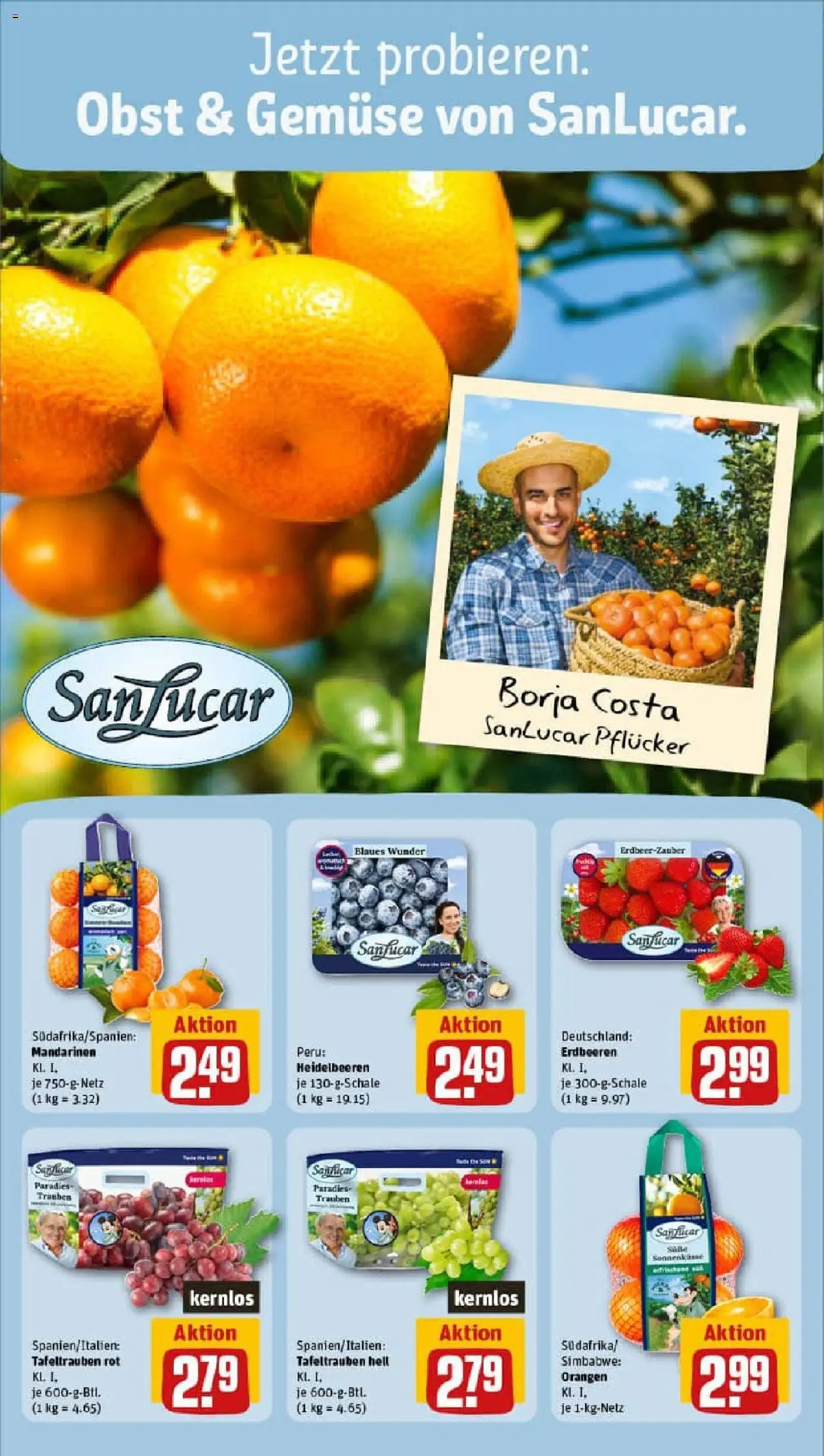 Rewe prospekt Karlsruhe / Rintheim	 – gültig ab 28.09.2025 | Seite: 12 | Produkte: Orangen, Heidelbeeren, Gemüse, Obst