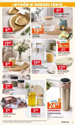 Pogląd oferty "E.Leclerc Gazetka" - ważna od 27.01.2026 | Strona: 3 | Produkty: Pieczywo, Karta, Dzbanek, Świece