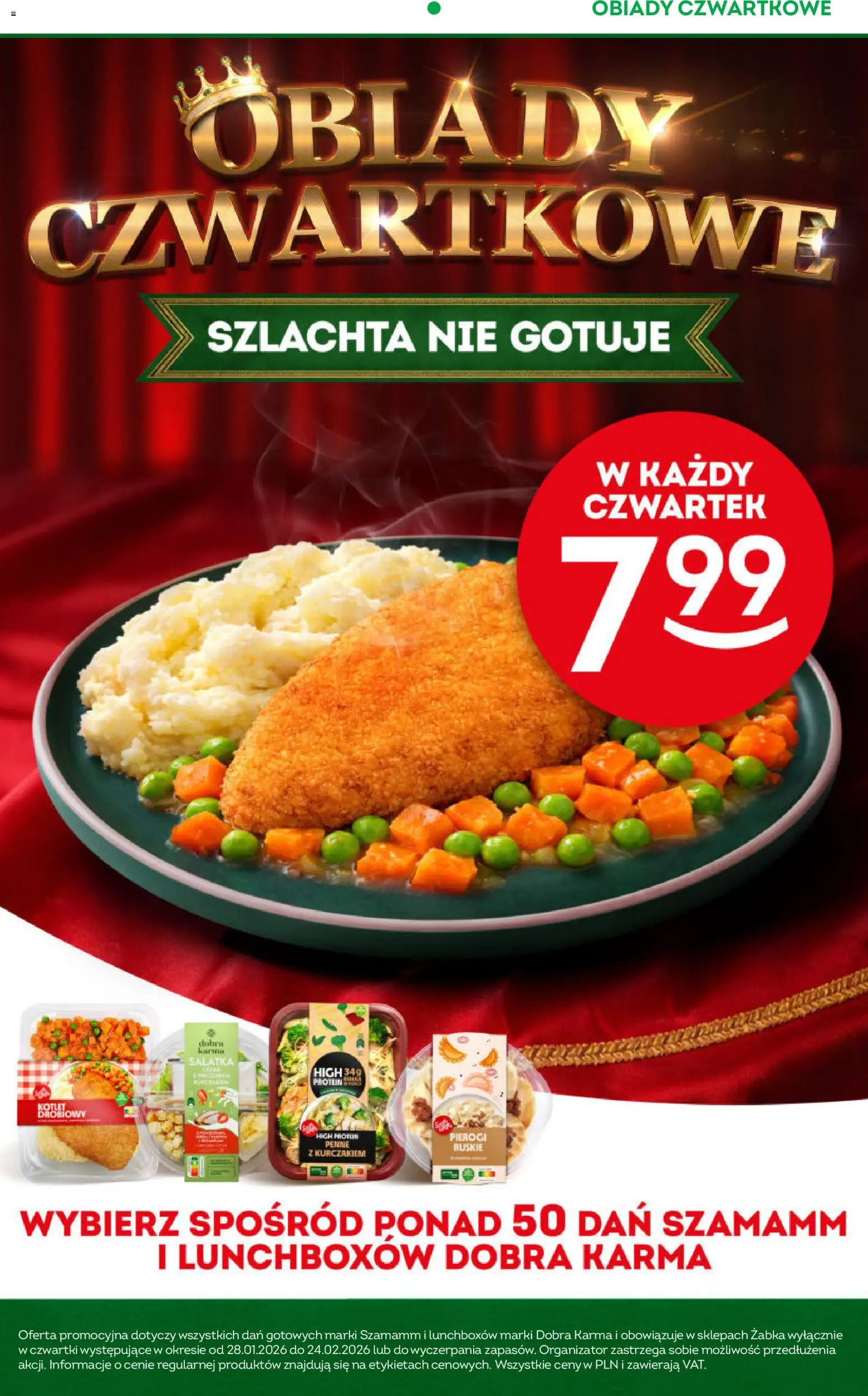 Żabka Gazetka od 28.01.2026 | Strona: 10 | Produkty: Pierogi, Penne, Sałatka