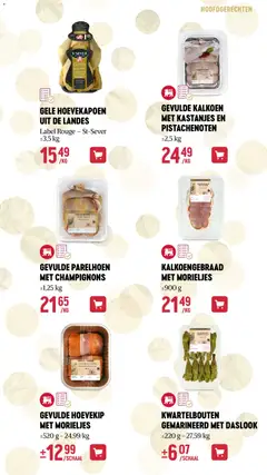 GEVULDE PARELHOEN MET CHAMPIGNONS, Gevulde parelhoen met champignons ±1,25 kg - Voorbeeld van een folder van Delhaize, geldig van 13.11.2025 | Pagina: 23 | Producten: Schaal