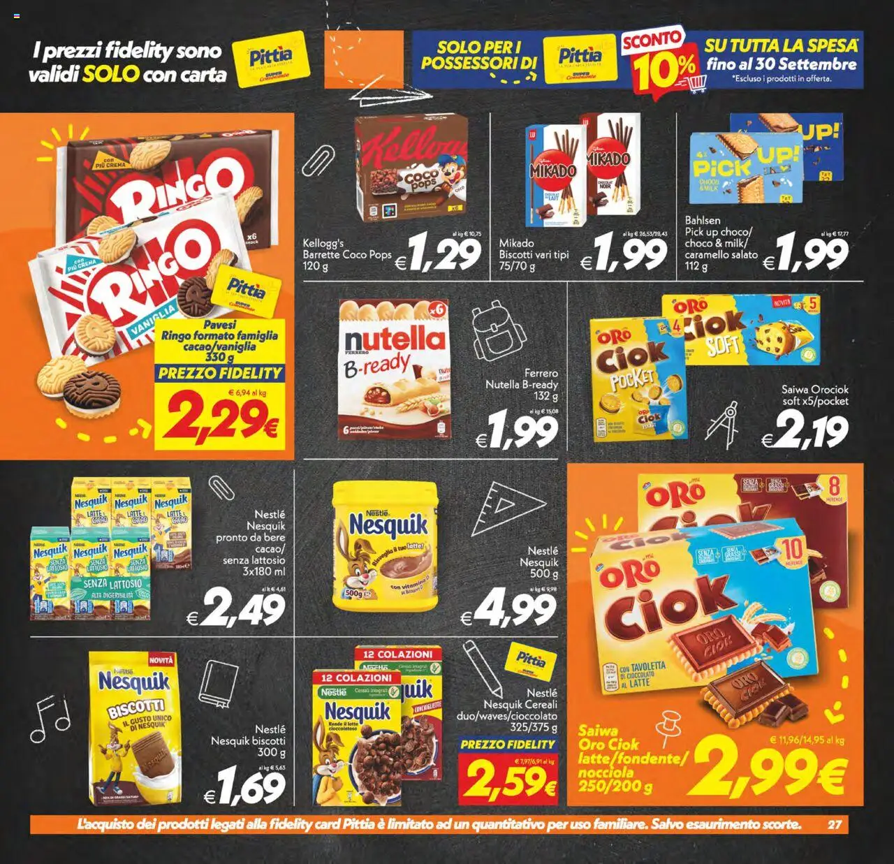 Volantino SuperConveniente del 18.09.2025 | Pagina: 27 | Prodotti: Crema, Biscotti, Latte, Nutella