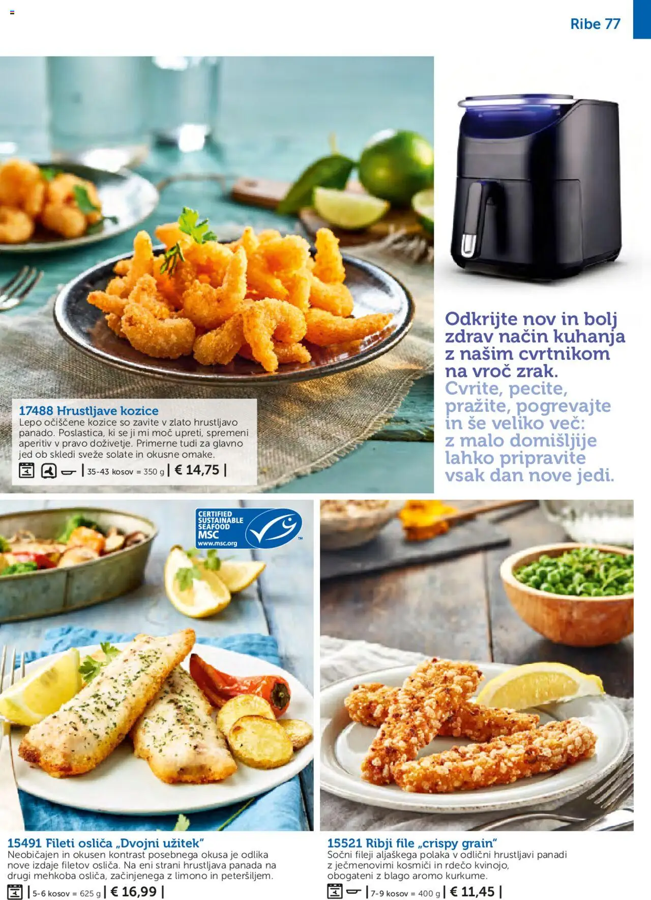 Novi Bofrost katalog ponudbe – veljaven od 01.05.2025 | Stran: 77 | Izdelki: Kozice, Ribe, Kosmici