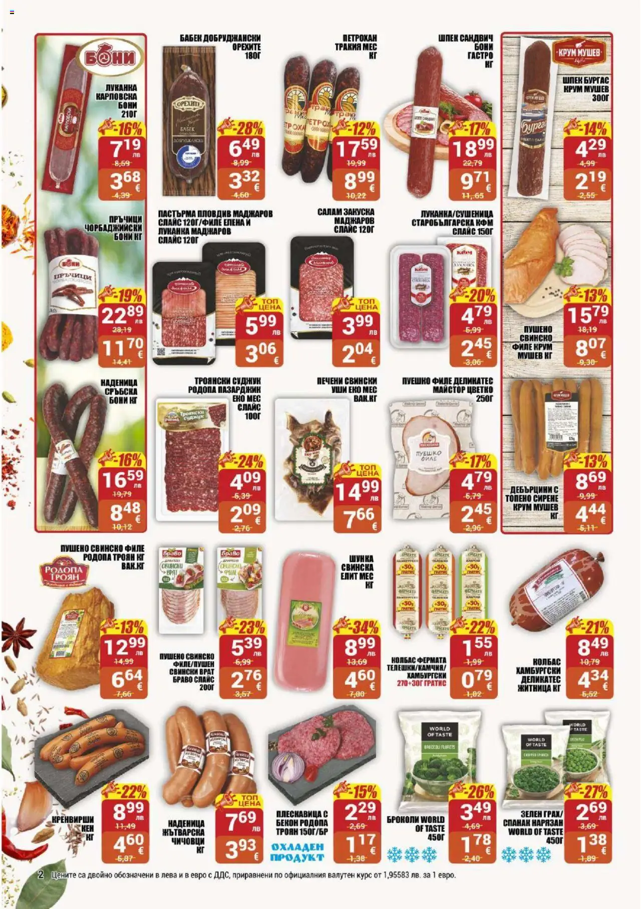  | Страница: 2 | Продукти: Наденица, Филе, Кренвирши, Бабек