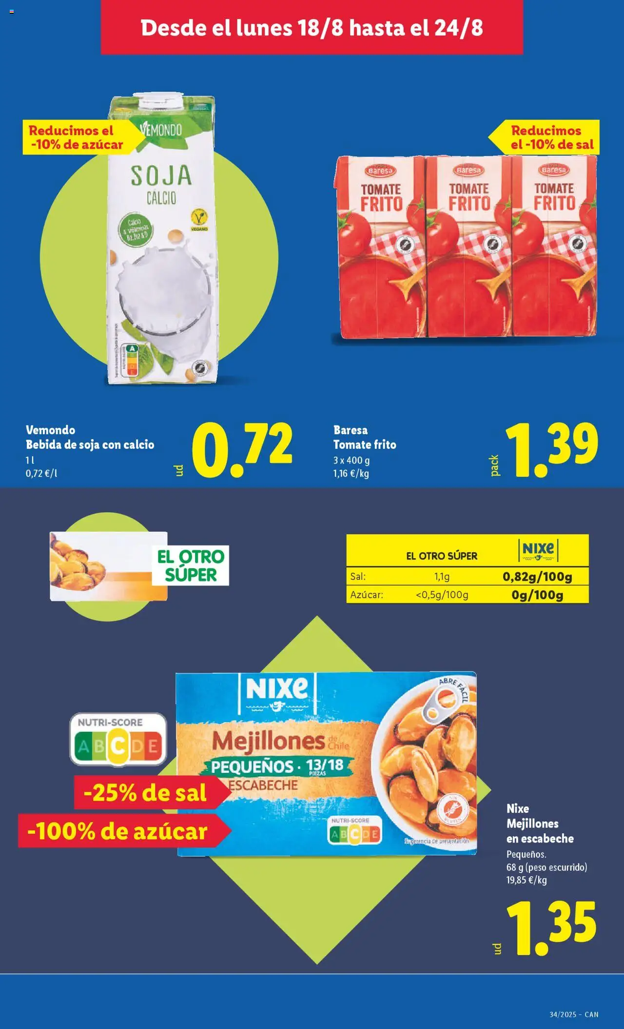 Lidl - Canarias │ válido desde el 18.08.2025 | Página: 11 | Productos: Peso, Bebida de soja