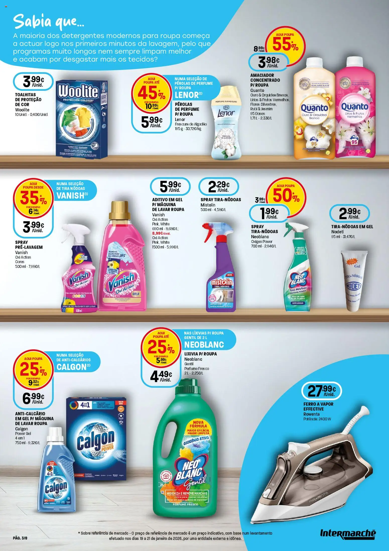 Intermarché Folheto Contact │ válido de 05.03.2026 | Página: 3 | Produtos: Ferro a vapor, Flores, Ferro, Base