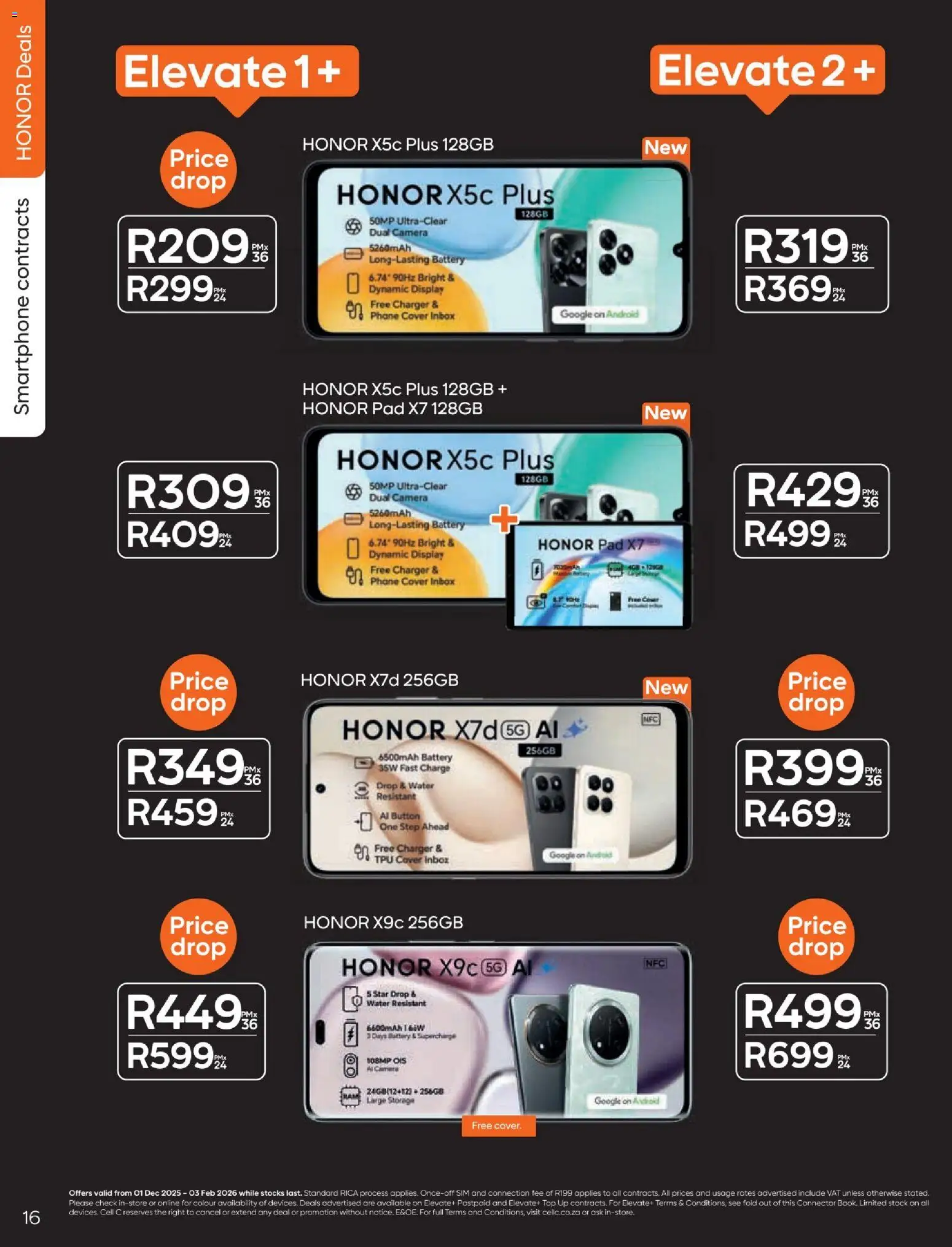 New Cell C catalogue – valid from 01.12.2025 | Page: 18 | Products: Sim, Smartphone, Camera, Water