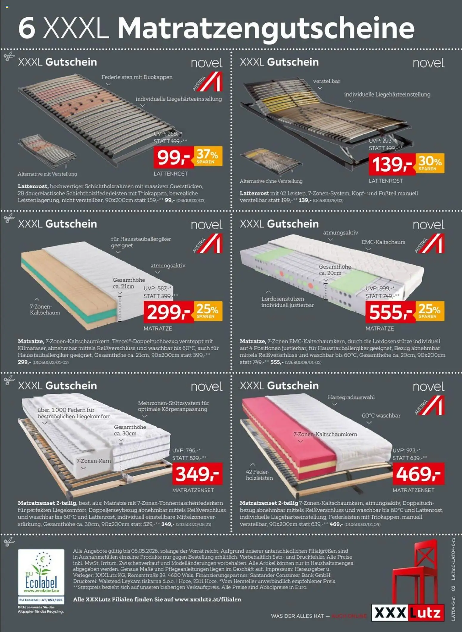 XXXLutz Marken - rabatt gültig ab 21.04.2026 | Seite: 2 | Produkte: Matratze, Lattenrost