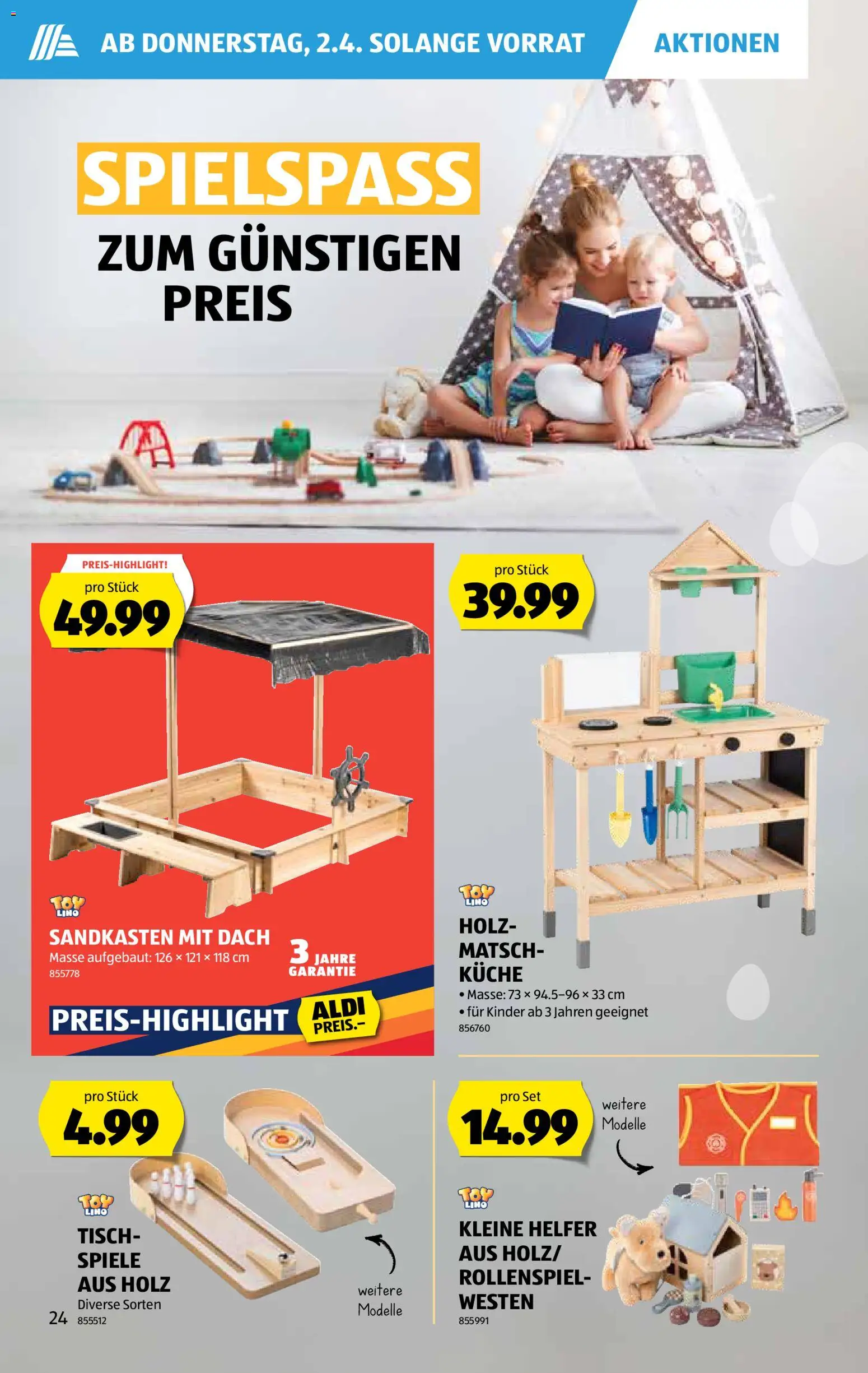 Aldi aktionen – gültig ab 02.04.2026 | Seite: 25 | Produkte: Tisch
