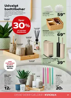 Kvickly - Tilbudsavis gyldig fra 16.01.2026 | Side: 37 | Produkter: Børste, Lampe, Badeforhæng